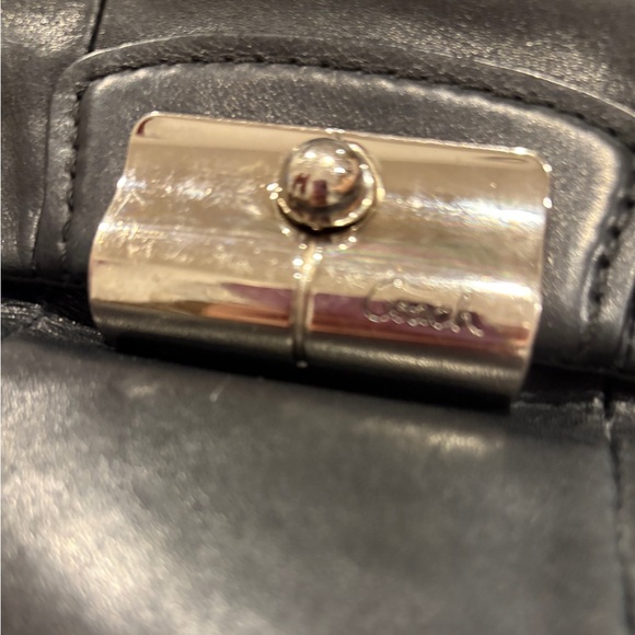 Coach Kristin Double Zip Black Leather Satchel with Detachable Shoulder Strap - Picture 13 of 17